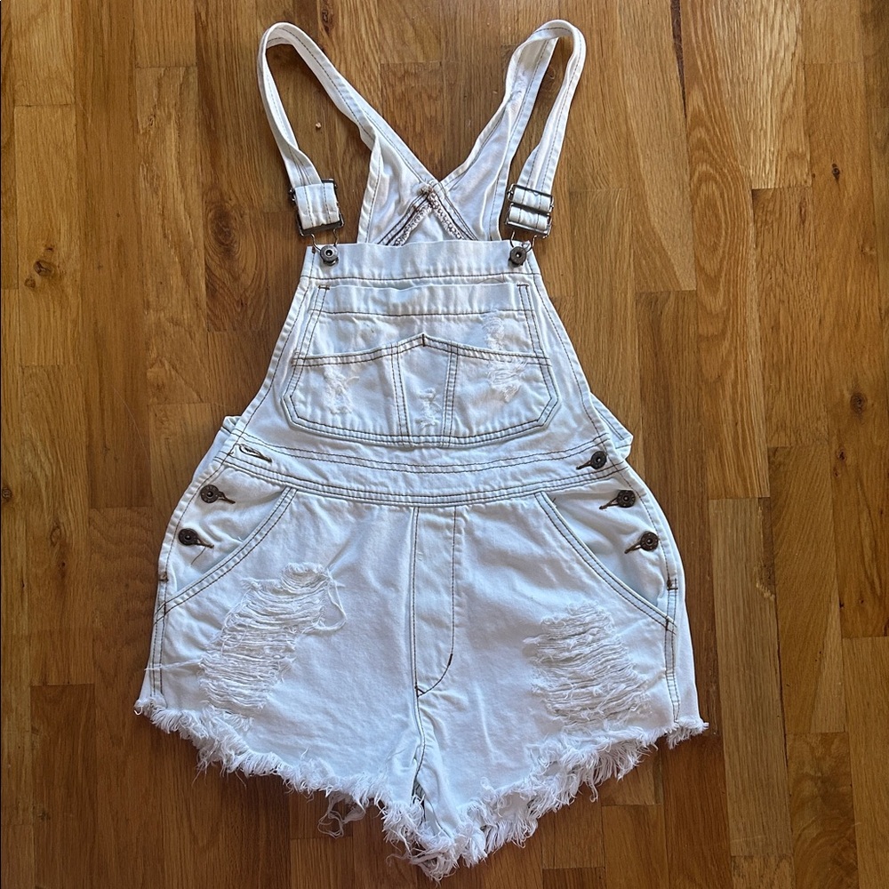 Carmar White Denim Overalls